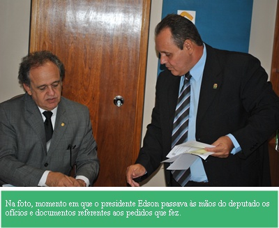 <b>Presidente da Câmara foi a Brasília falar com Dimas Ramalho</b>