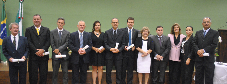 Diplomação dos Vereadores eleitos no dia 15 de dezembro