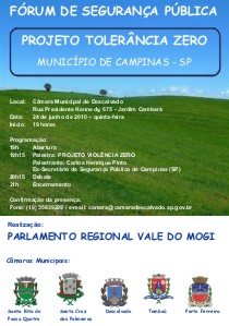 Tolerância Zero: Parlamento Regional promove Fórum de Segurança Pública